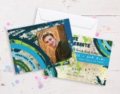 Paint Splatter Grad Card