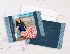 Plaid Grad Card