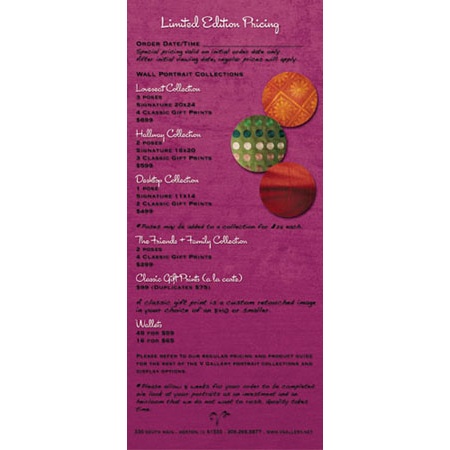 BG318  Limited Edition Price List Insert