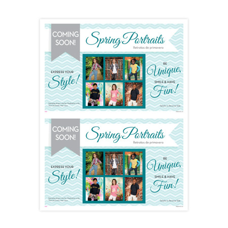 P1134  Spring Portraits - Express Your Style 2-Up Picture Day Notice