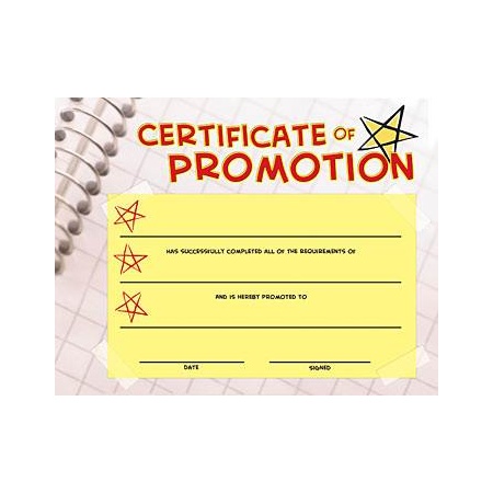 P896  Certificate of Promotion