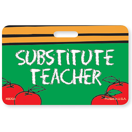 PBDG4  Substitute Teacher Badge