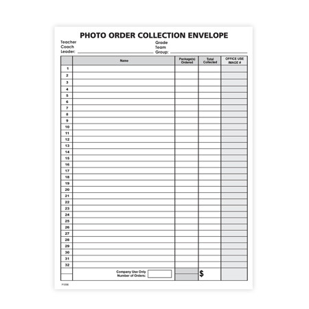 P1098  Collection Envelope