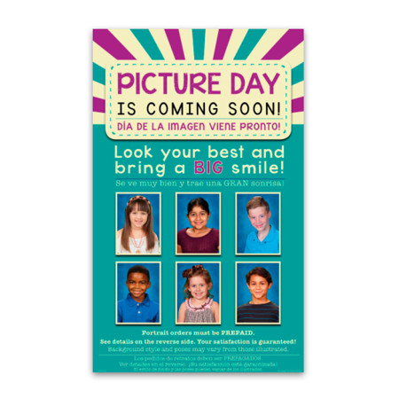 P1172  Picture Day is Coming Prepay Flyer-5" Pocket