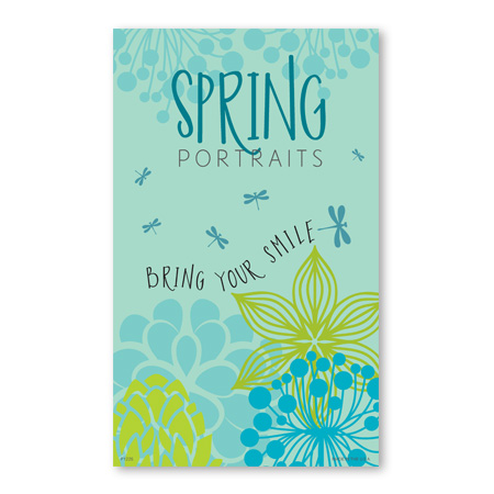 P1225  Prepay Spring Portraits Bring Your Smile Flyer-5" Pocket