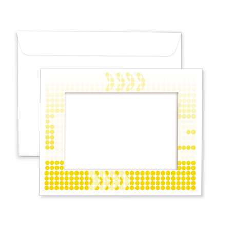 P983  Gold Multi Dot Window Envelope