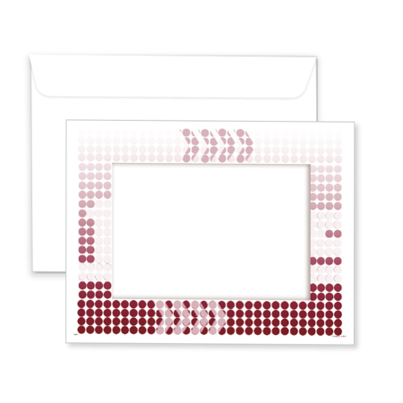 P984  Maroon Multi Dot Window Envelope