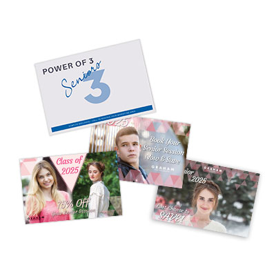 SeniorBoth  Senior Grad Card Sales Kit, Senior Marketing and Senior Power of 3 Sample Packs